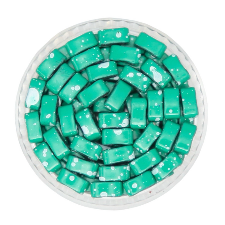 SALTED JADE - Half Tile Beads