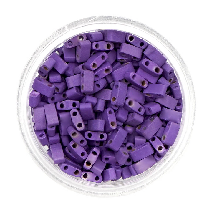 MATTE PURPLE - Miyuki Half Tila Beads | HTL7005