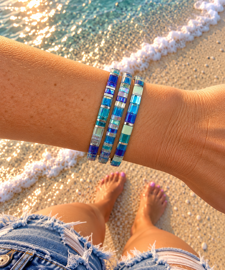 CHROME RAIN - Tila Bracelet Stack of 3