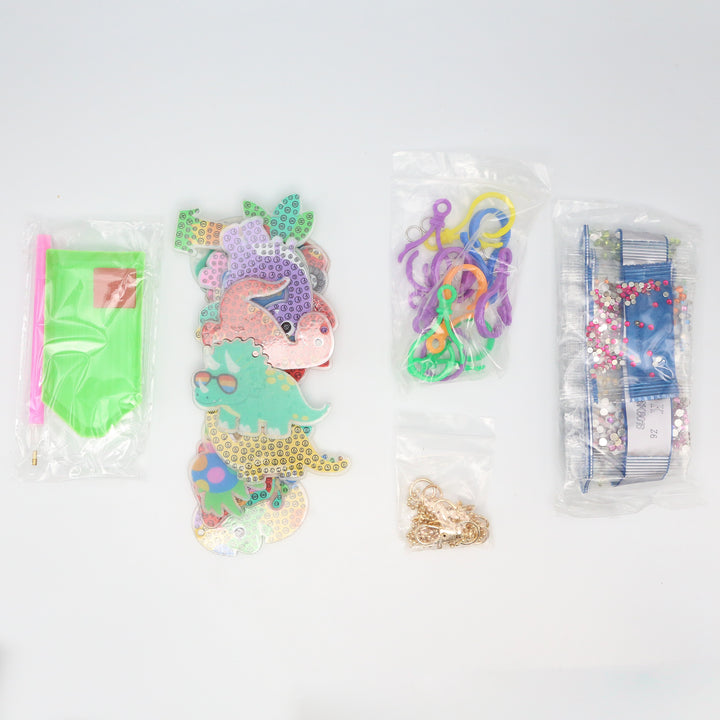 DINOSAUR - DIAMOND ART KEYCHAIN