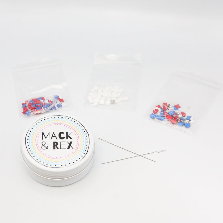 STARS AND STRIPES - Tila Bracelet Making Kit - 3 Bracelets