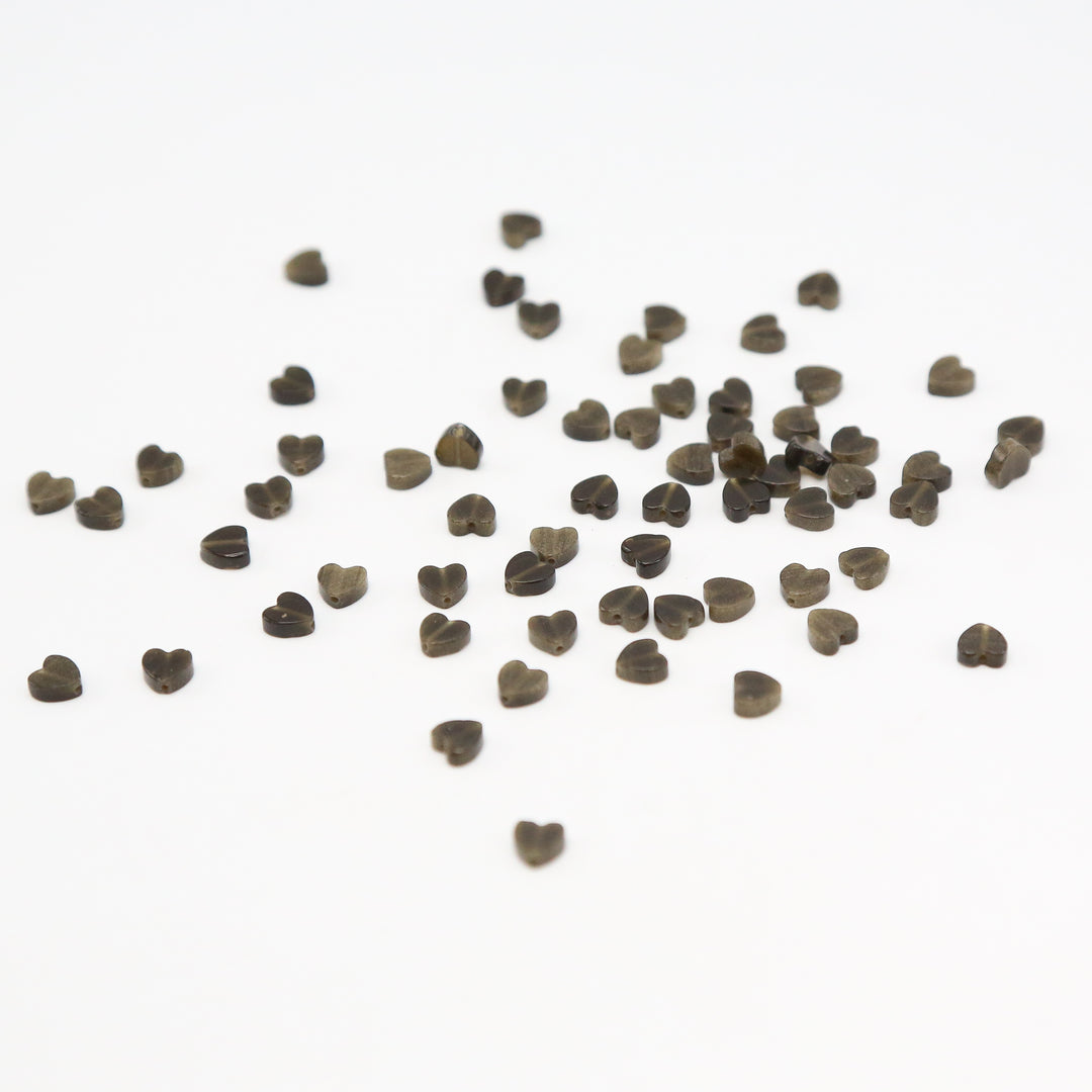 GOLDEN OBSIDIAN - Stone Heart Beads