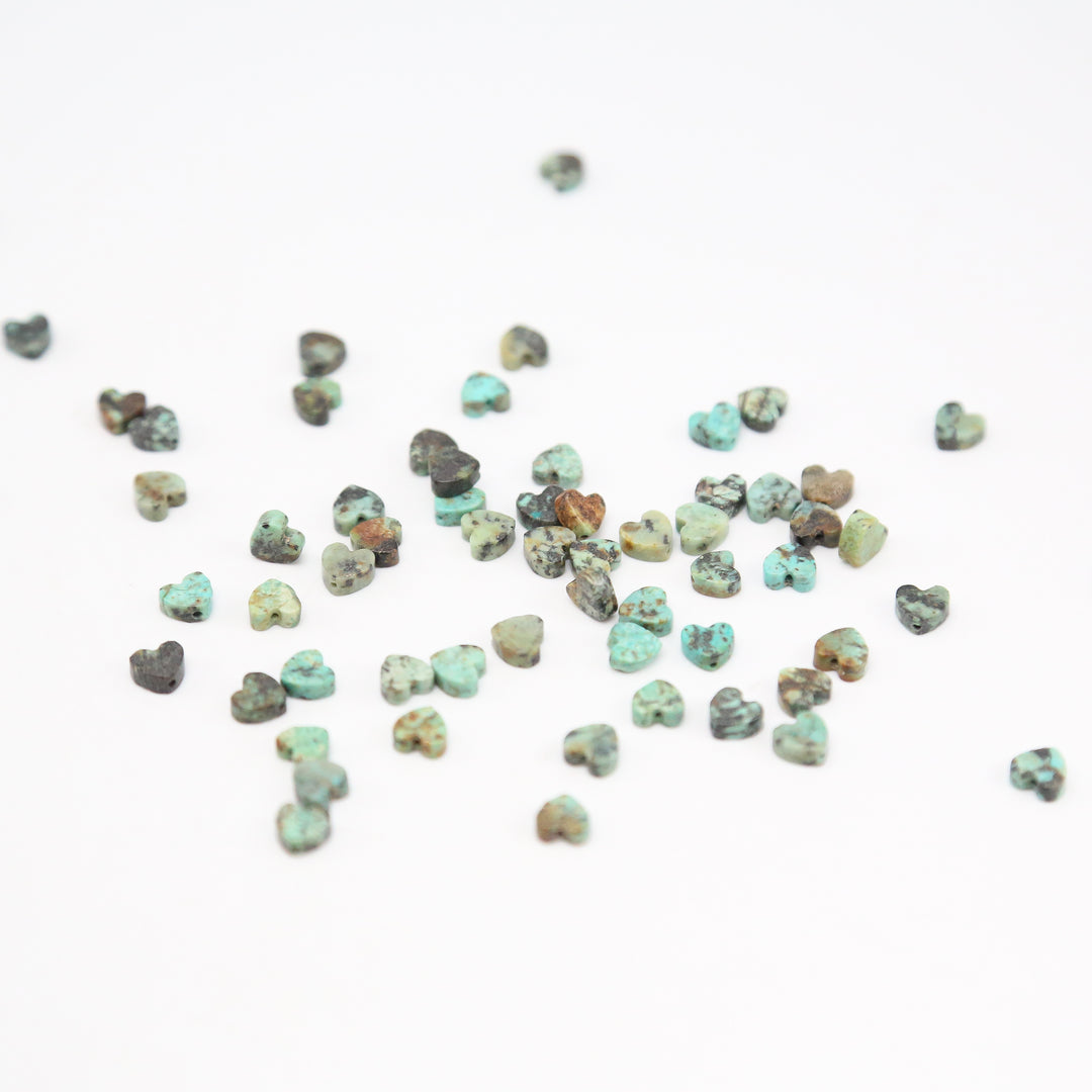 AFRICAN TURQUOISE - Stone Heart Beads
