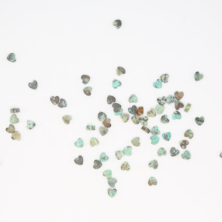 AFRICAN TURQUOISE - Stone Heart Beads