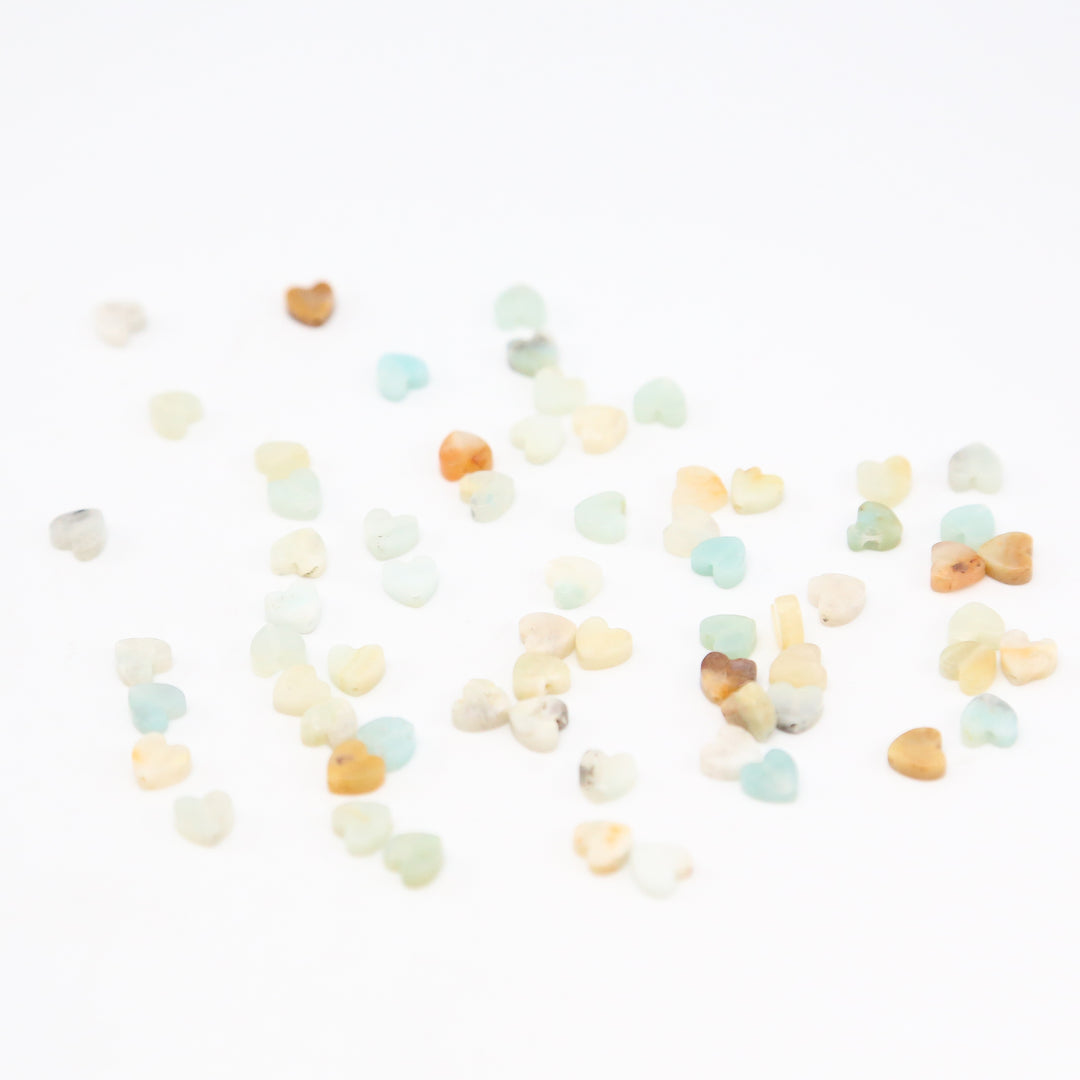 AMAZONITE - Stone Heart Beads