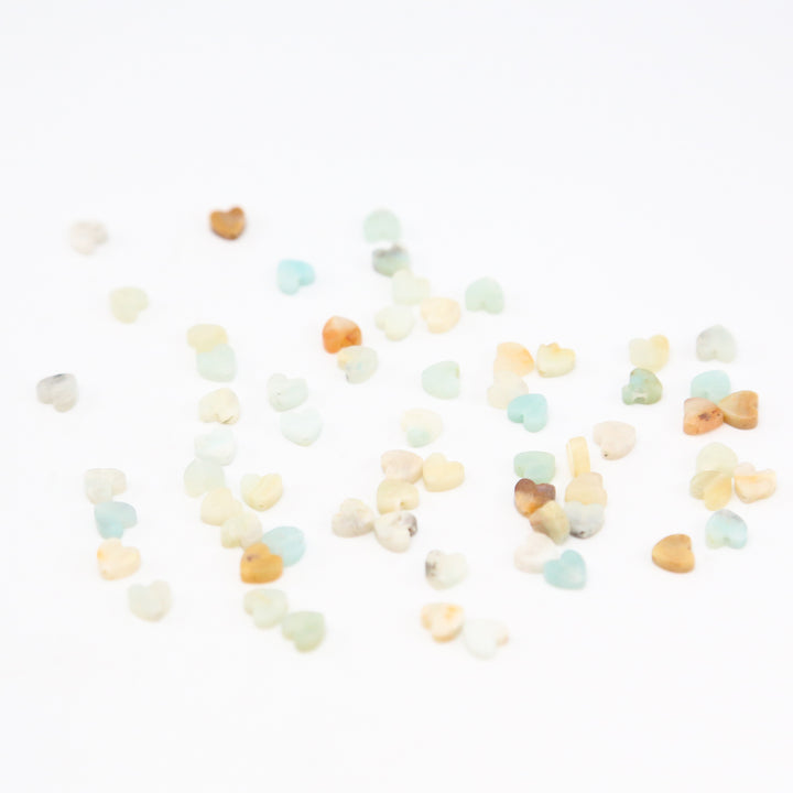 AMAZONITE - Stone Heart Beads