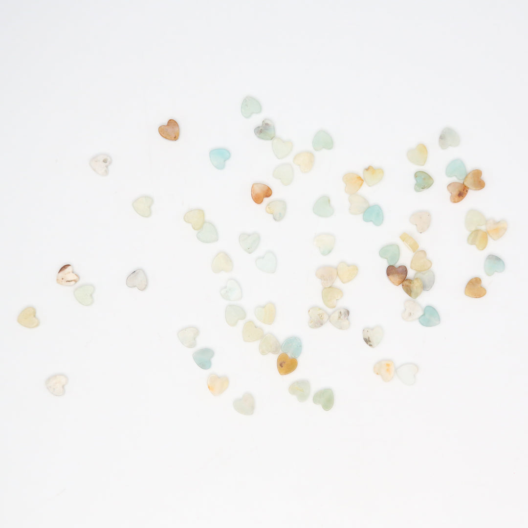 AMAZONITE - Stone Heart Beads