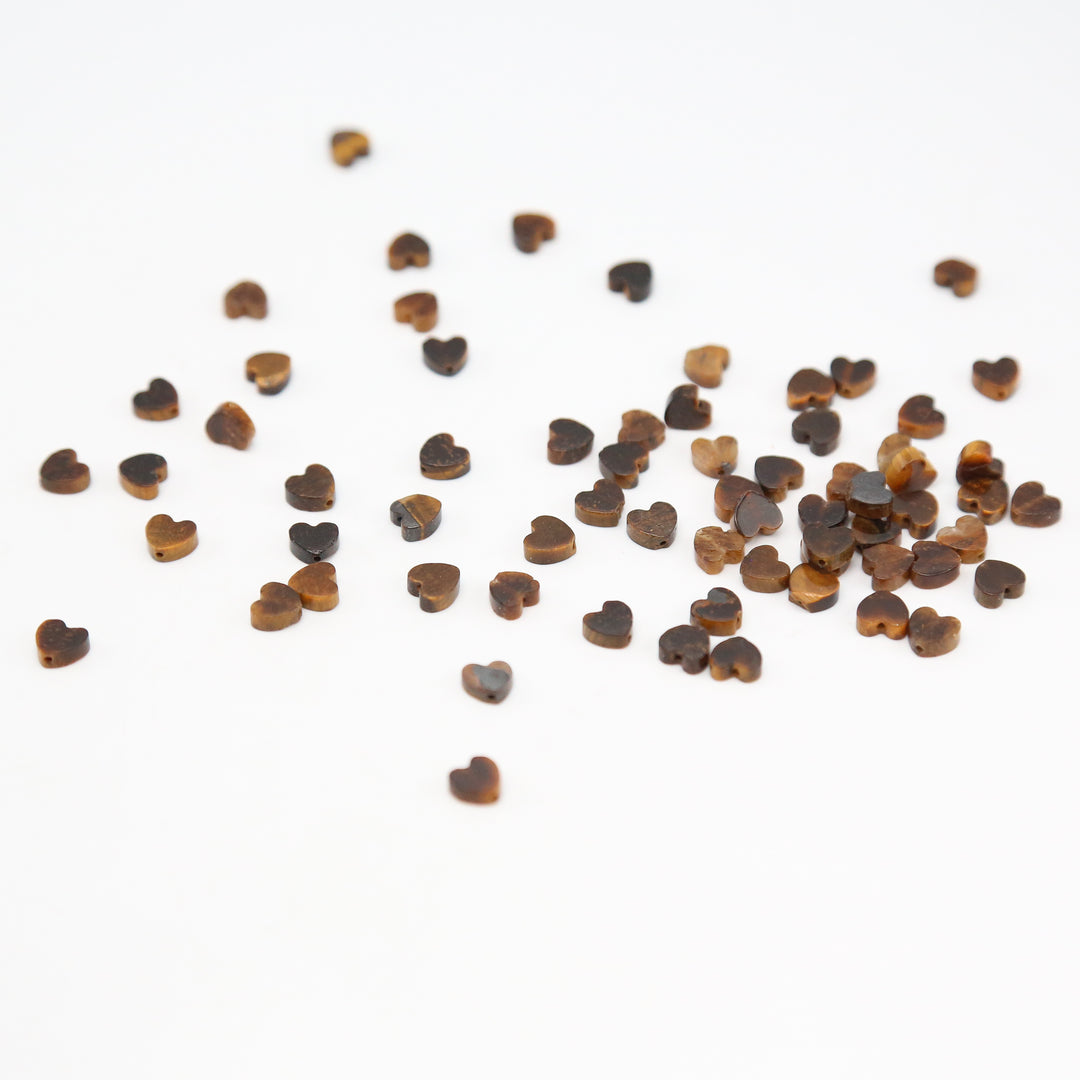 TIGER EYE - Stone Heart Beads