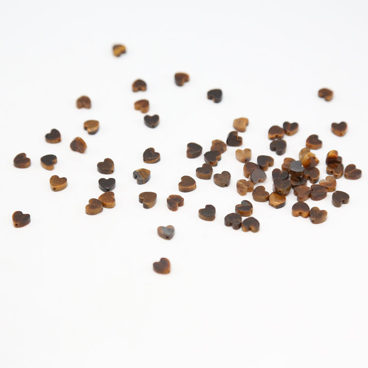 TIGER EYE - Stone Heart Beads