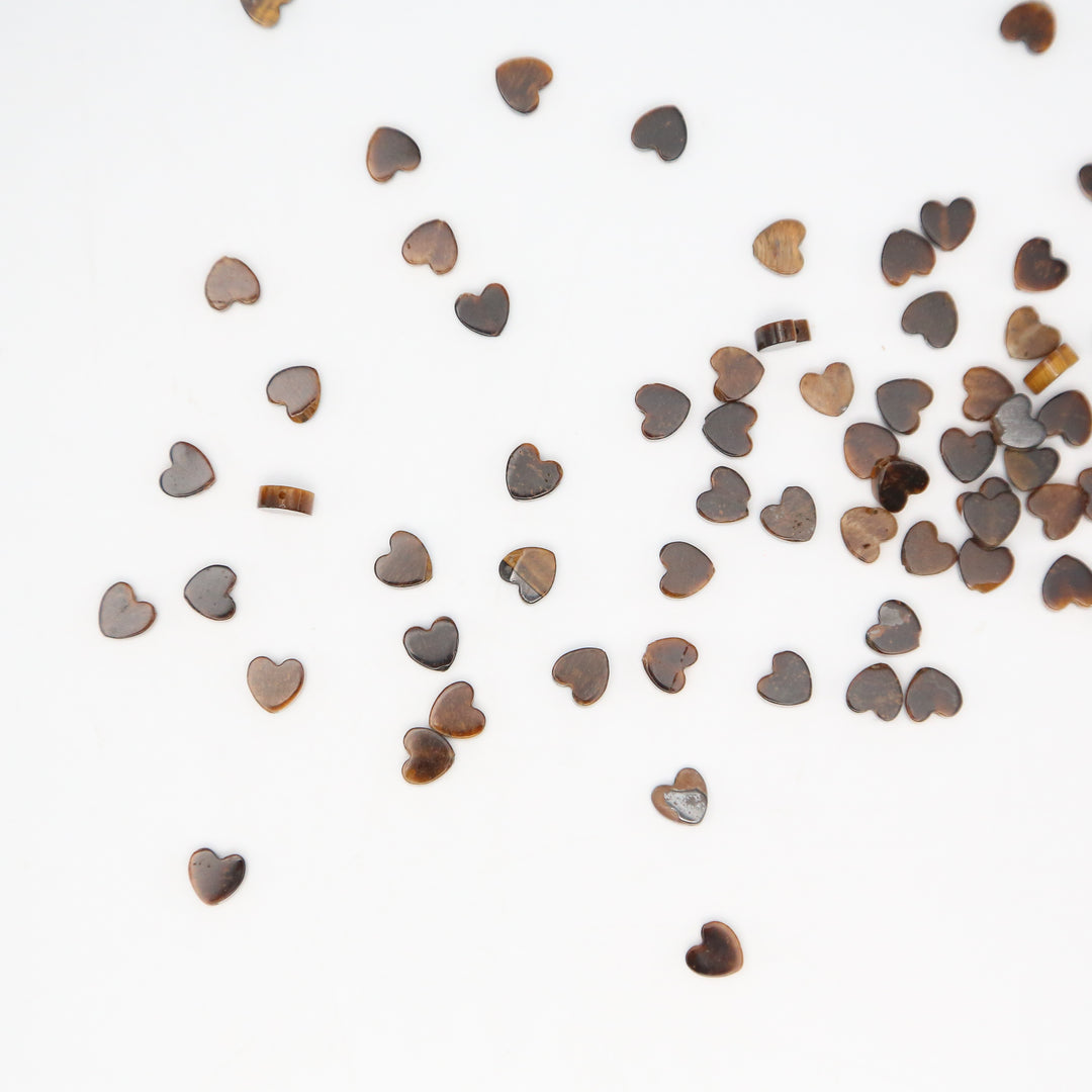 TIGER EYE - Stone Heart Beads