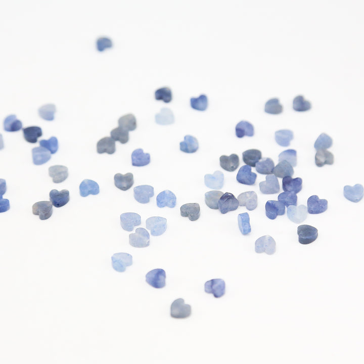 BLUE AVENTURINE - Stone Heart Beads