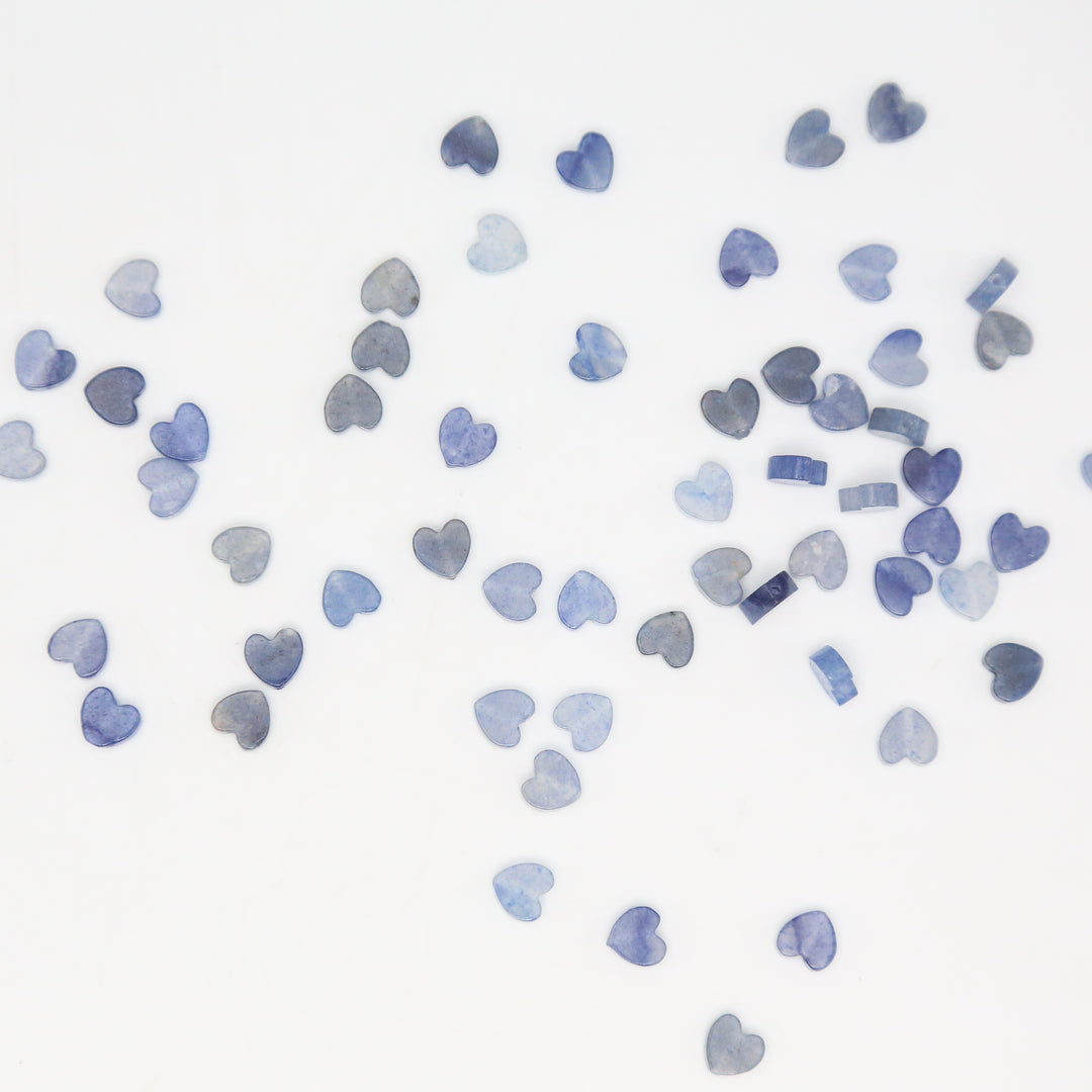 BLUE AVENTURINE - Stone Heart Beads