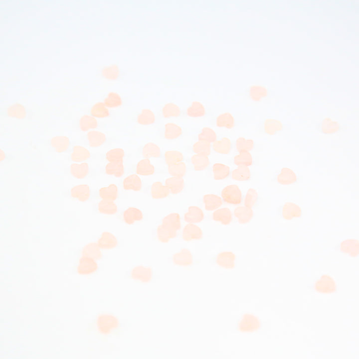 ROSE QUARTZ - Stone Heart Beads