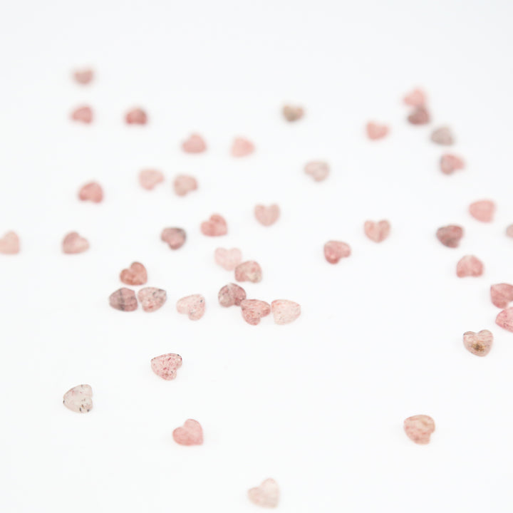 STRAWBERRY QUARTZ - Stone Heart Beads