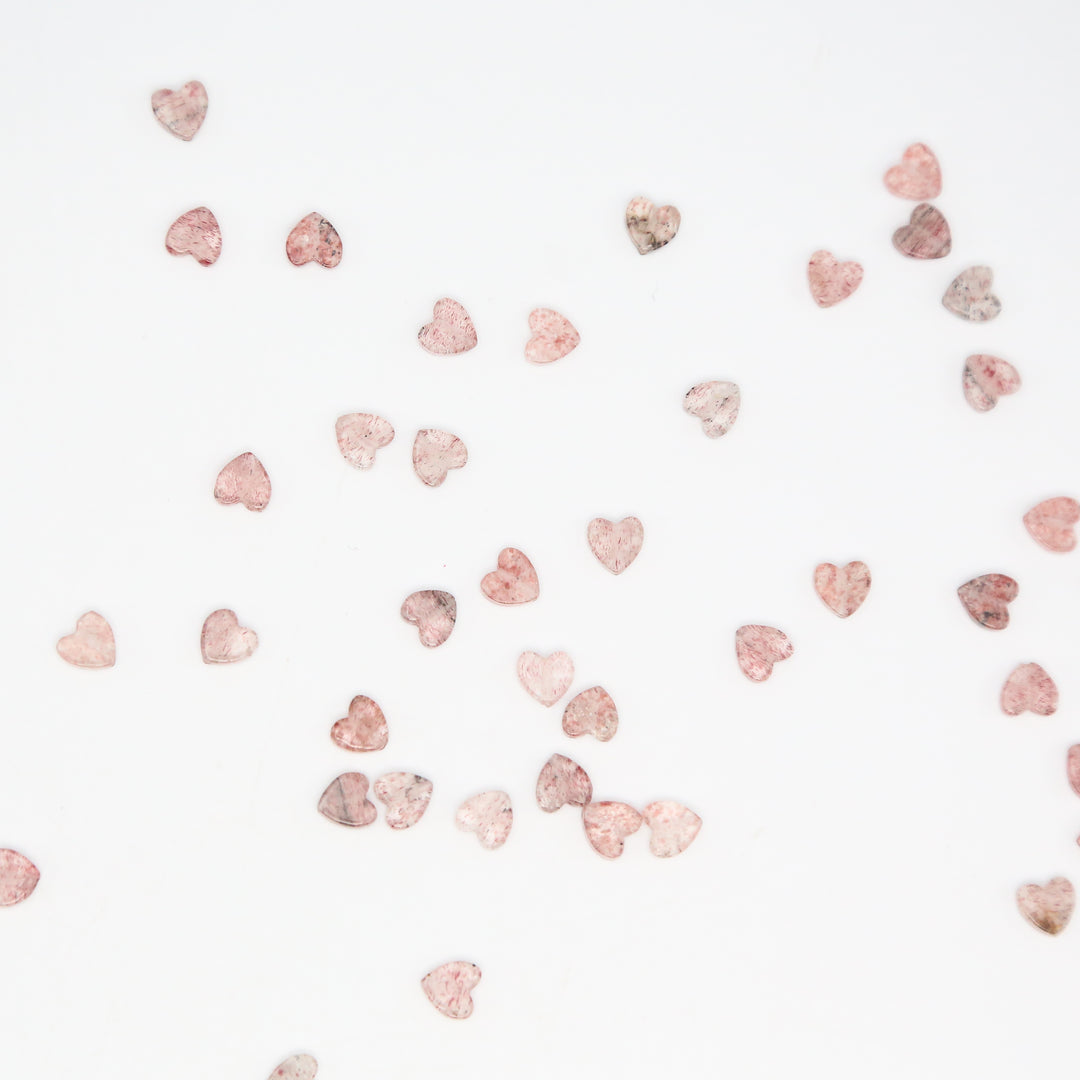 STRAWBERRY QUARTZ - Stone Heart Beads