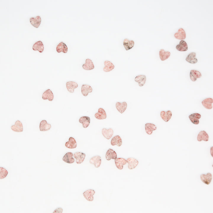 STRAWBERRY QUARTZ - Stone Heart Beads