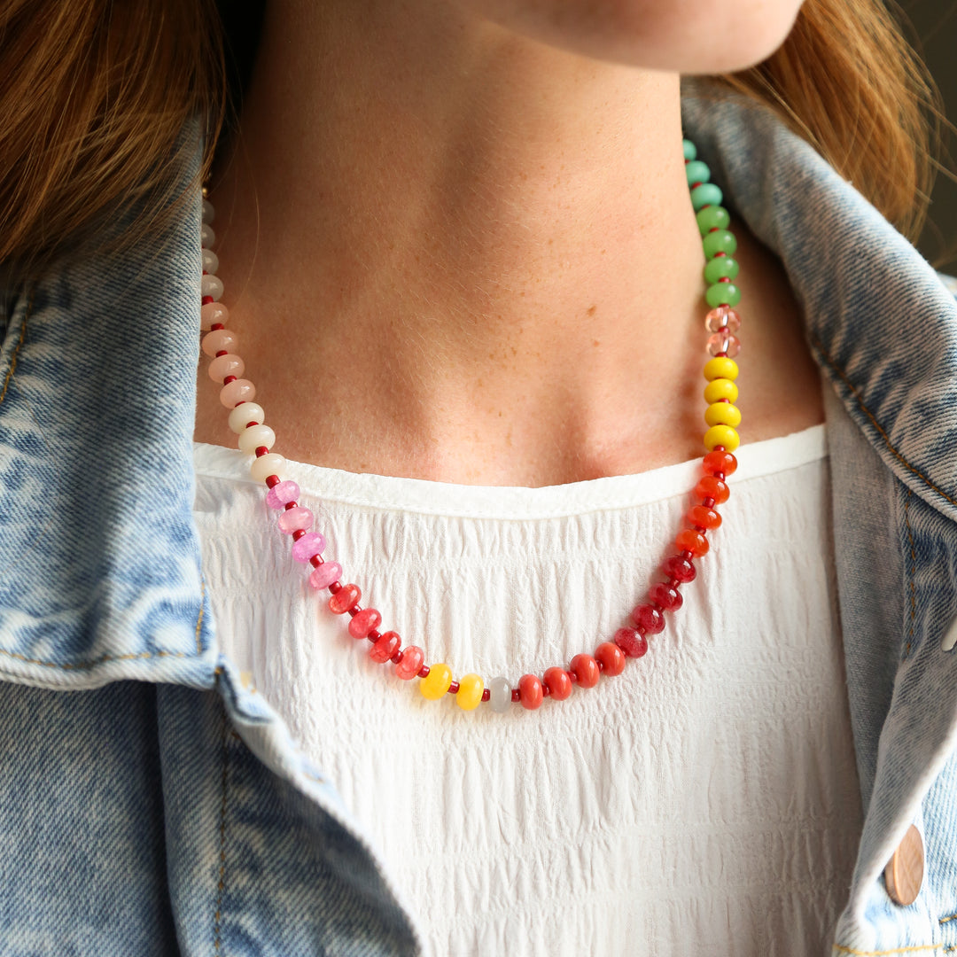 CAROUSEL - Multicolored Stone Bead Necklace