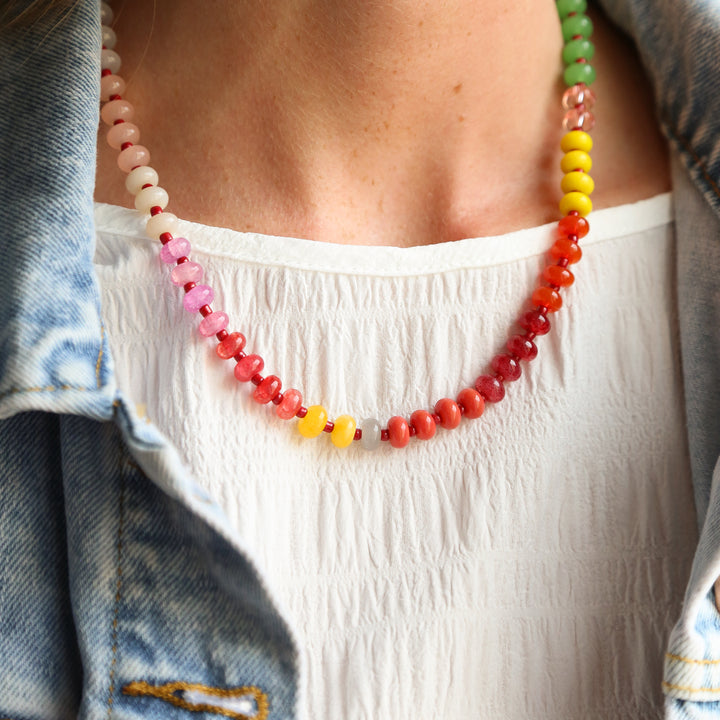 CAROUSEL - Multicolored Stone Bead Necklace