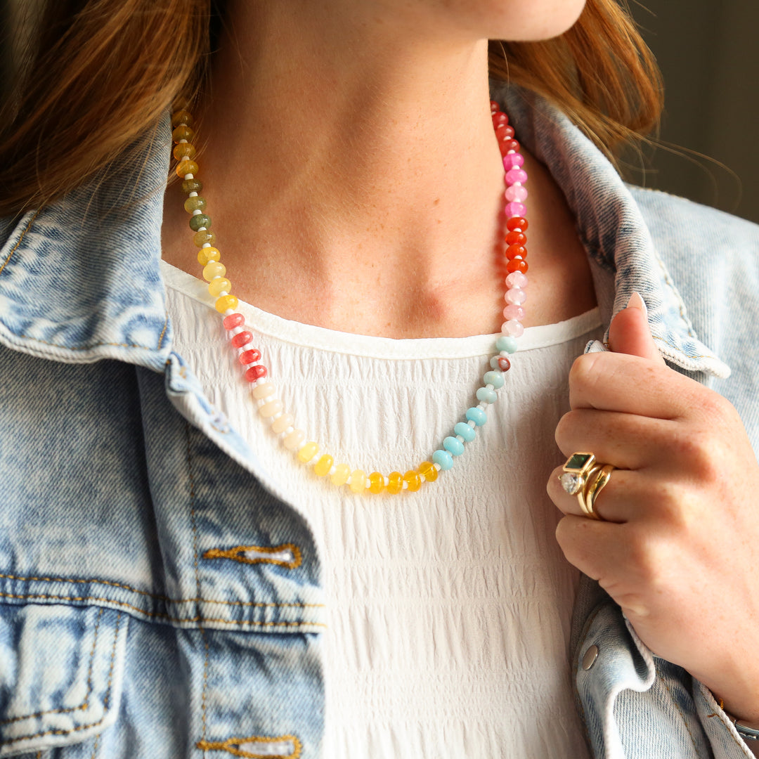 SUGAR HIGH - Multicolored Stone Bead Necklace
