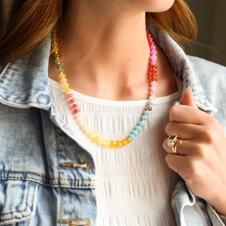 SUGAR HIGH - Multicolored Stone Bead Necklace