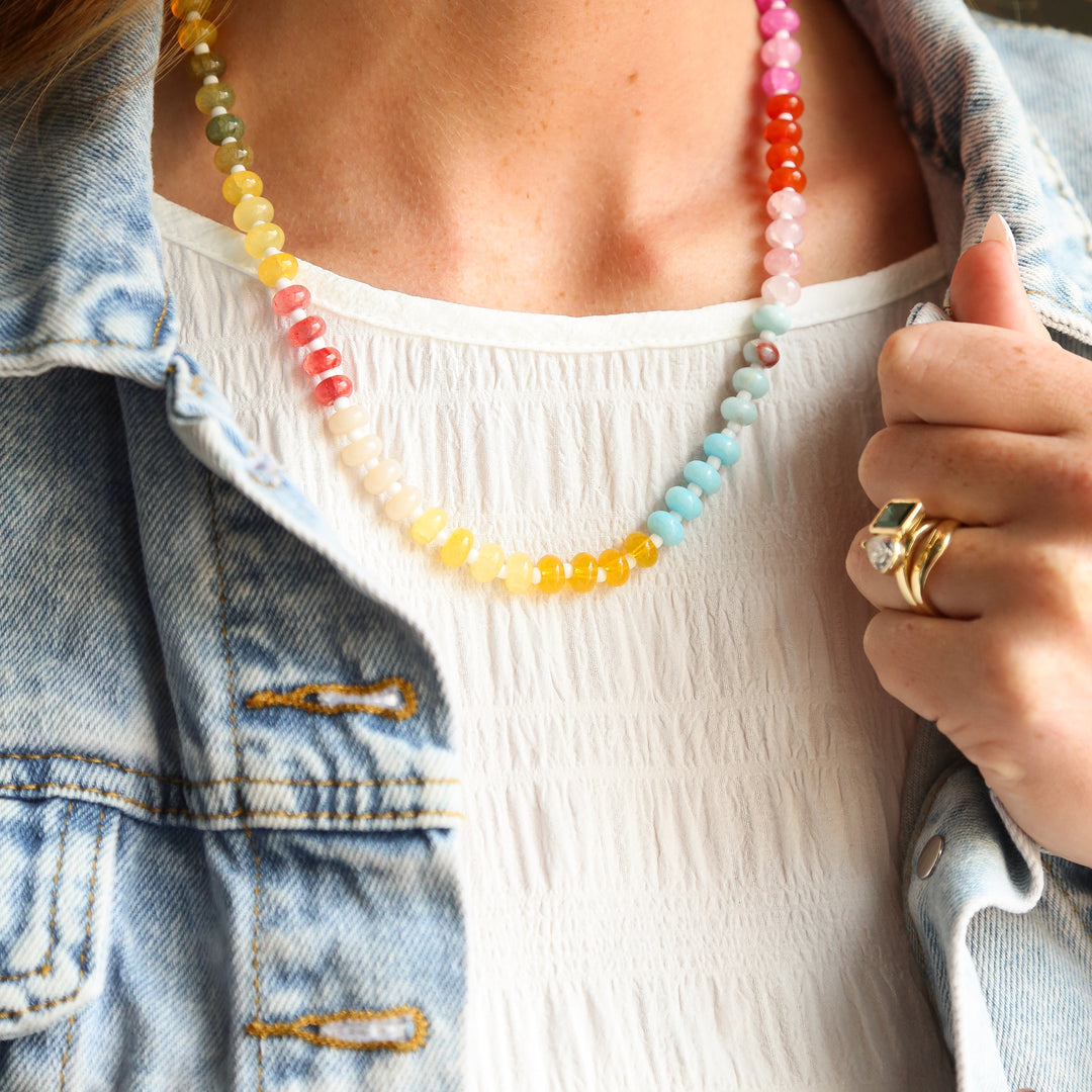 SUGAR HIGH - Multicolored Stone Bead Necklace
