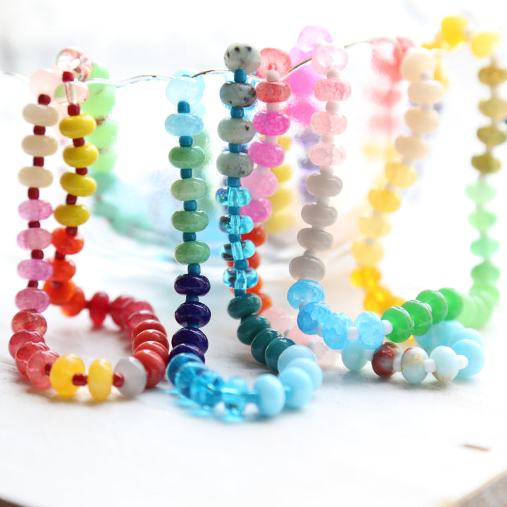 CAROUSEL - Multicolored Stone Bead Necklace