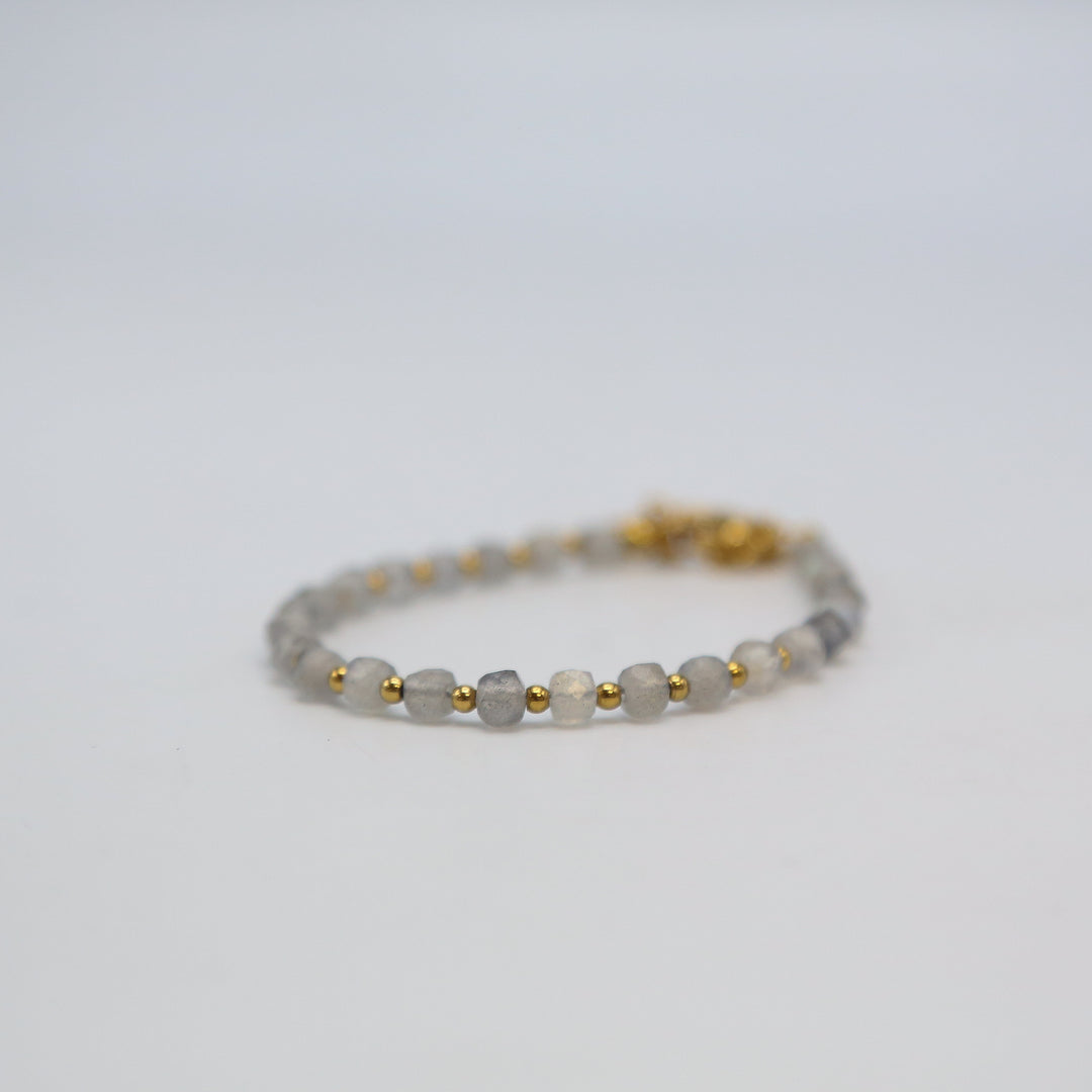 GREY LABRADORITE - Adjustable Accent Bracelet