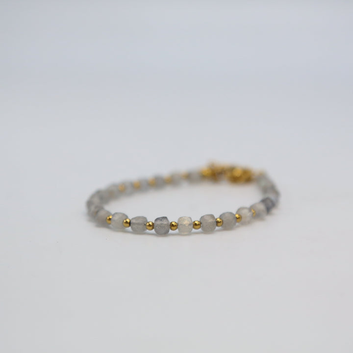 GREY LABRADORITE - Adjustable Accent Bracelet