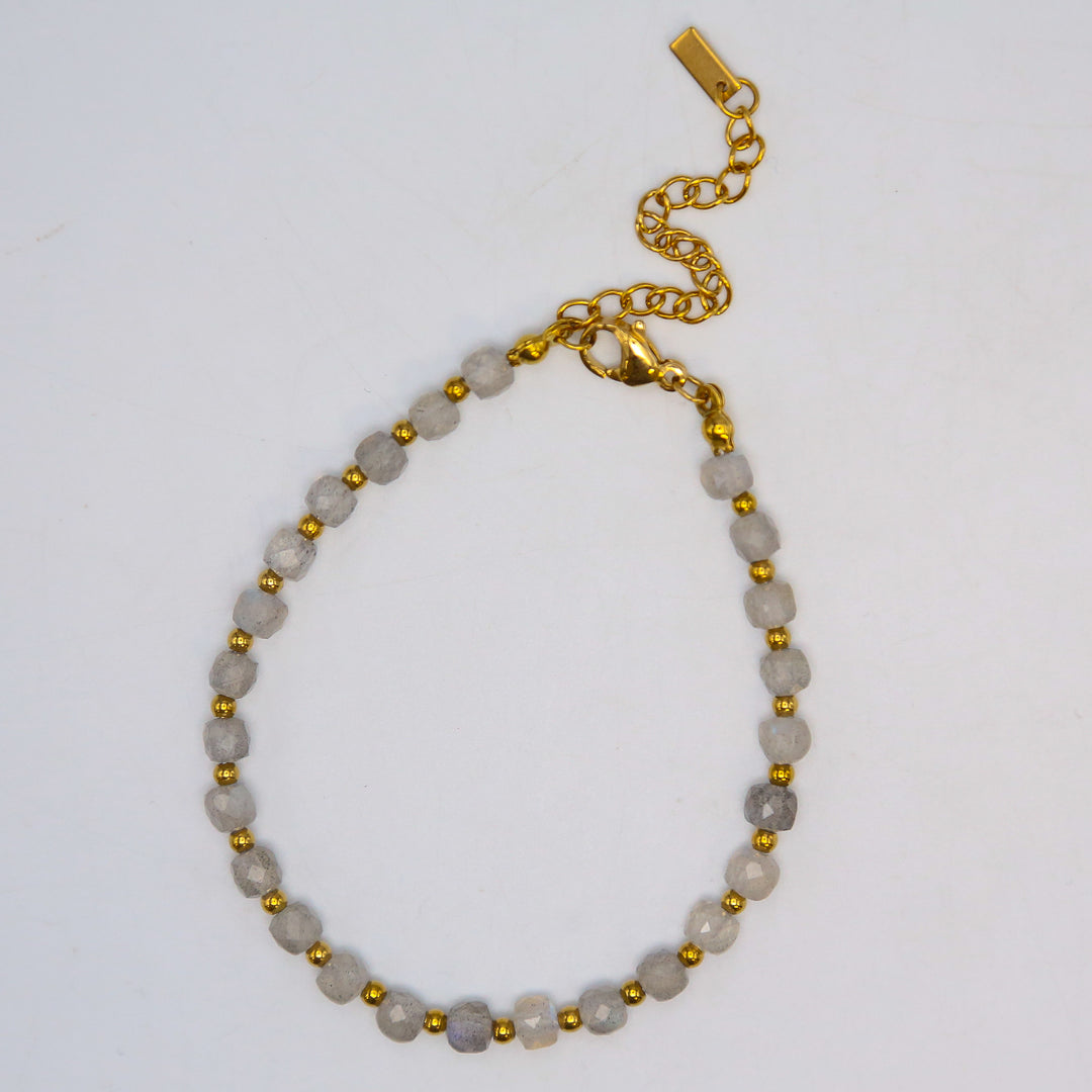 GREY LABRADORITE - Adjustable Accent Bracelet