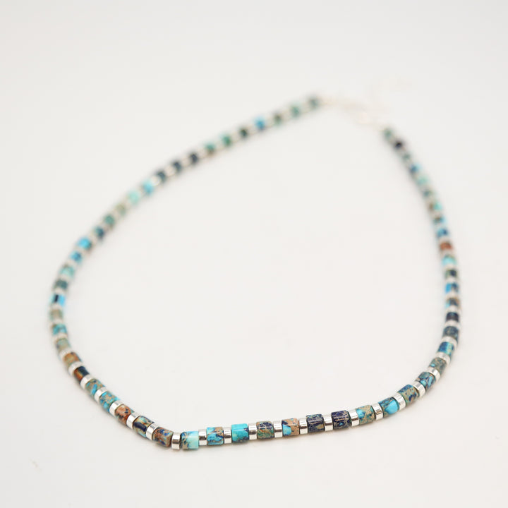 BLUE OMBRE - Jasper Beaded Necklace