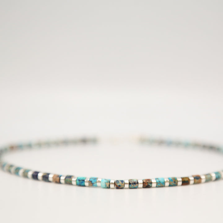 BLUE OMBRE - Jasper Beaded Necklace