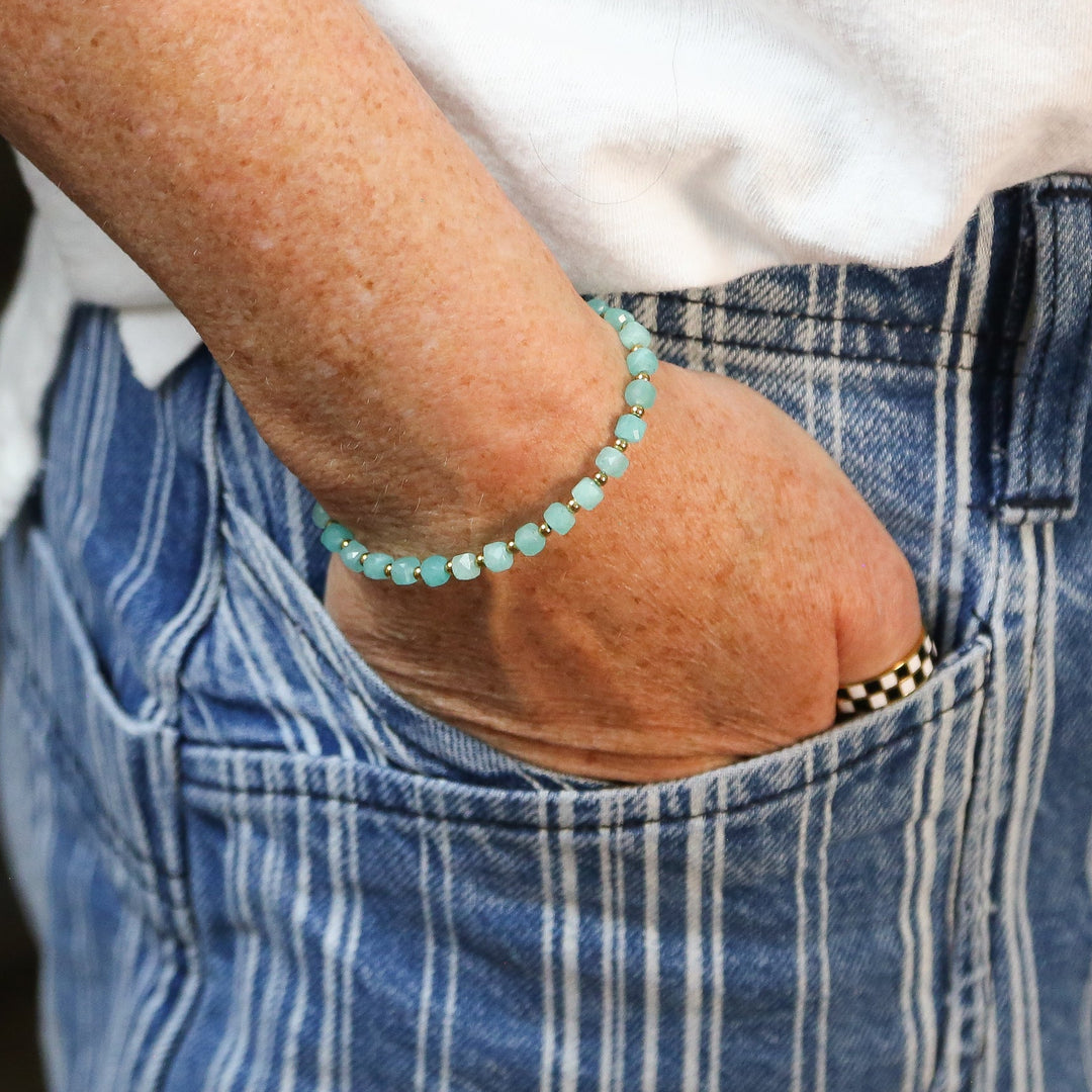 BLUE AMAZONITE - Adjustable Accent Bracelet