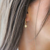 CELESTE - Sterling Silver or 18k Gold Hoop Moon & Star Dangle Earrings