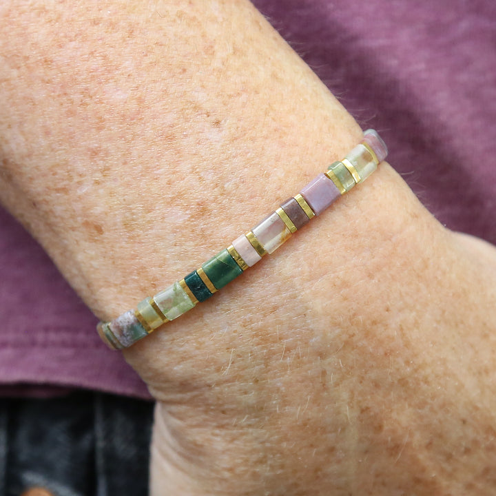 THE GROTTO - Stone Tile Bracelet Stack of 3