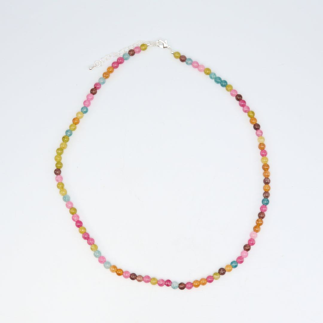TOURMALINE - Multicolored Stone Bead Necklace