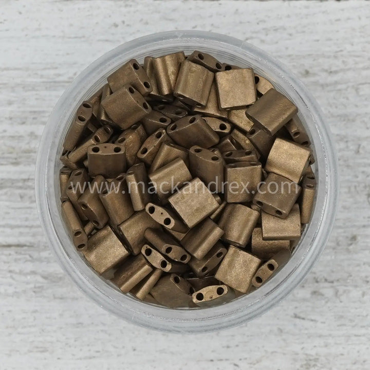 2006 Matte Bronze - Quarter Tila Beads