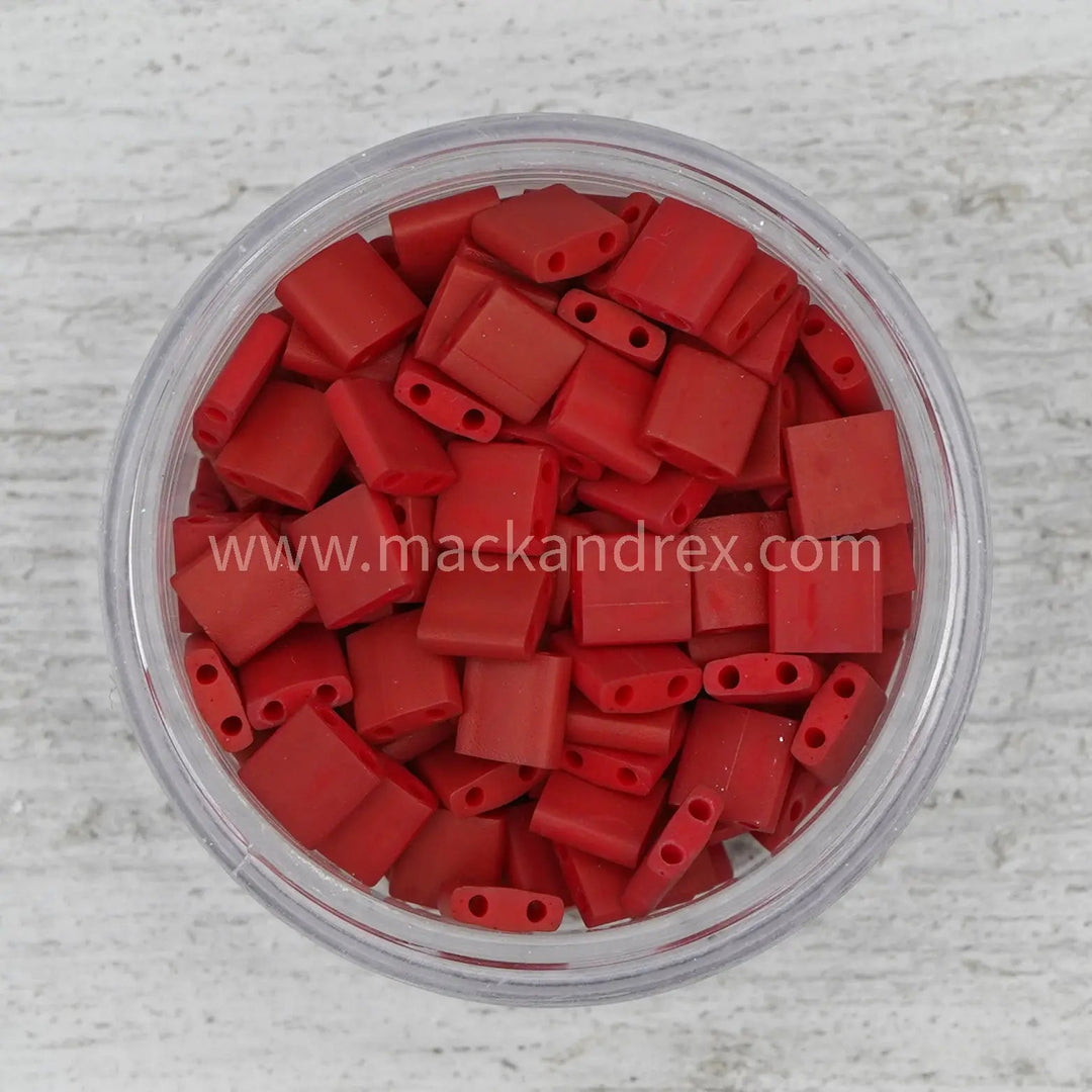 2040 Tila Beads - Dark Red Matte - Mack & Rex