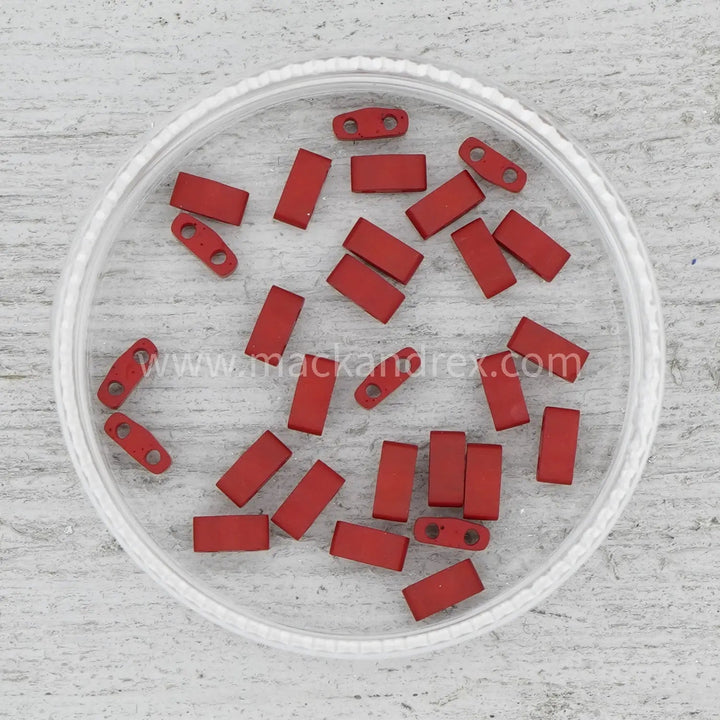 2040 Tila Beads - Dark Red Matte - Mack & Rex