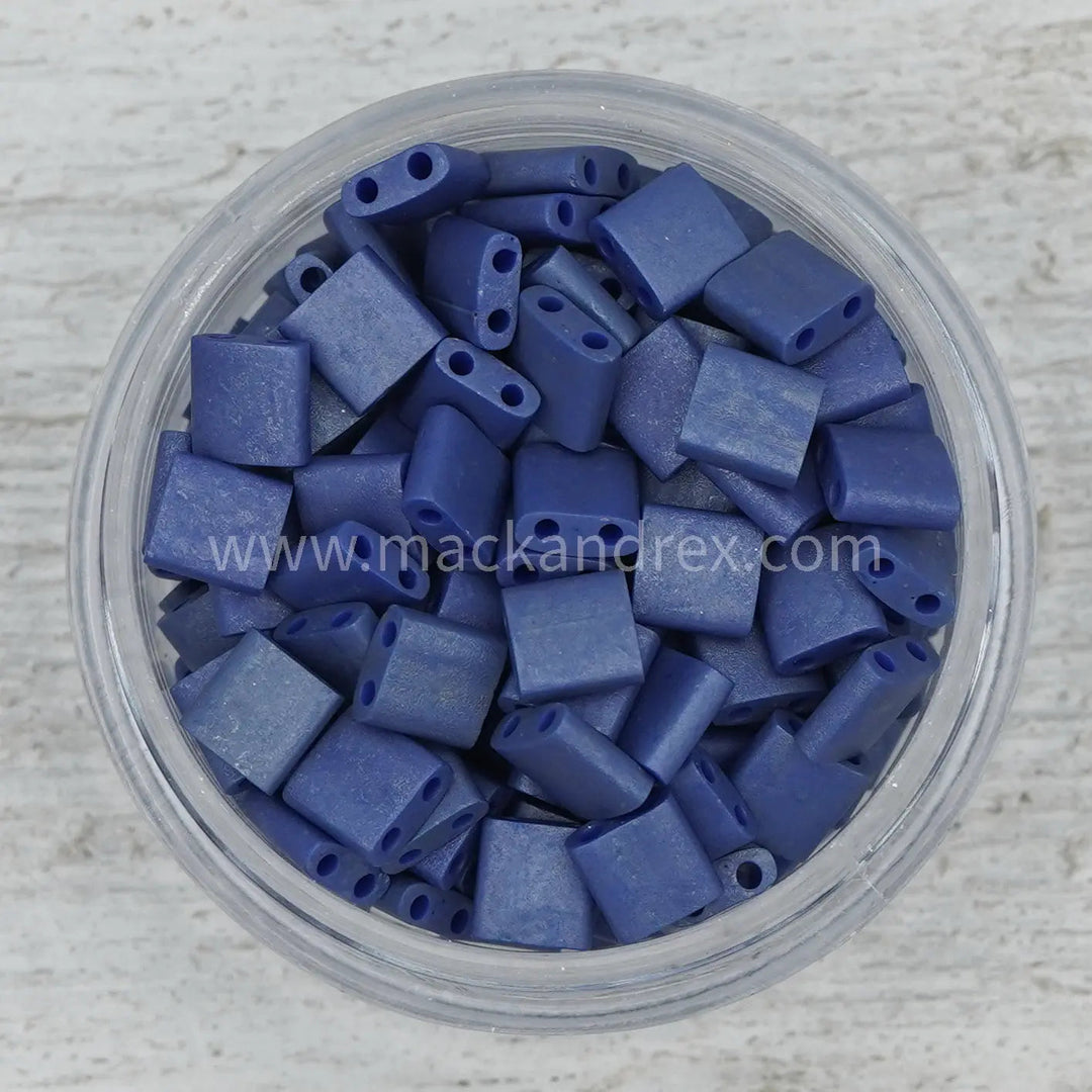 2075 Half Tila Beads - Cobalt Matte - Mack & Rex