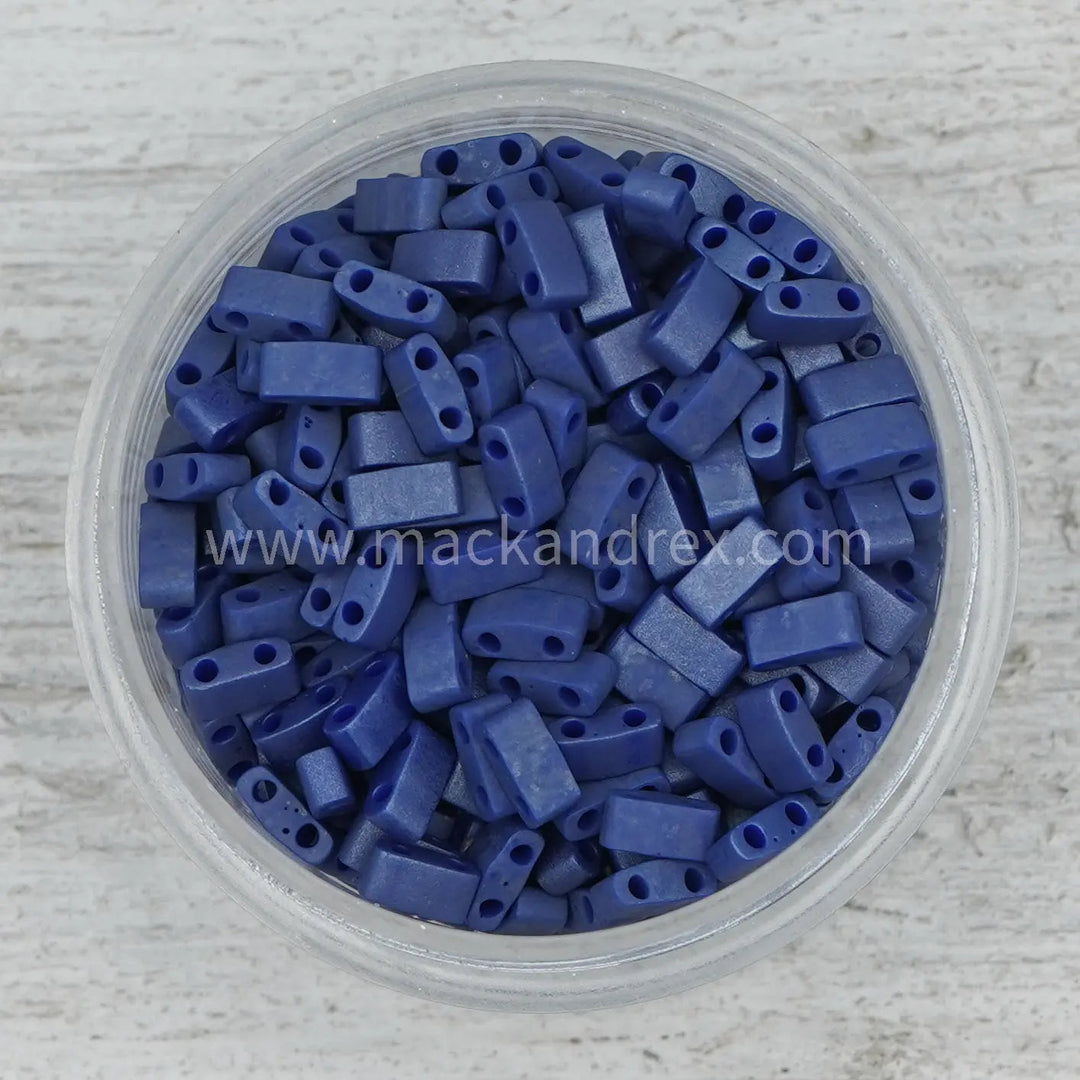 2075 Half Tila Beads - Cobalt Matte - Mack & Rex