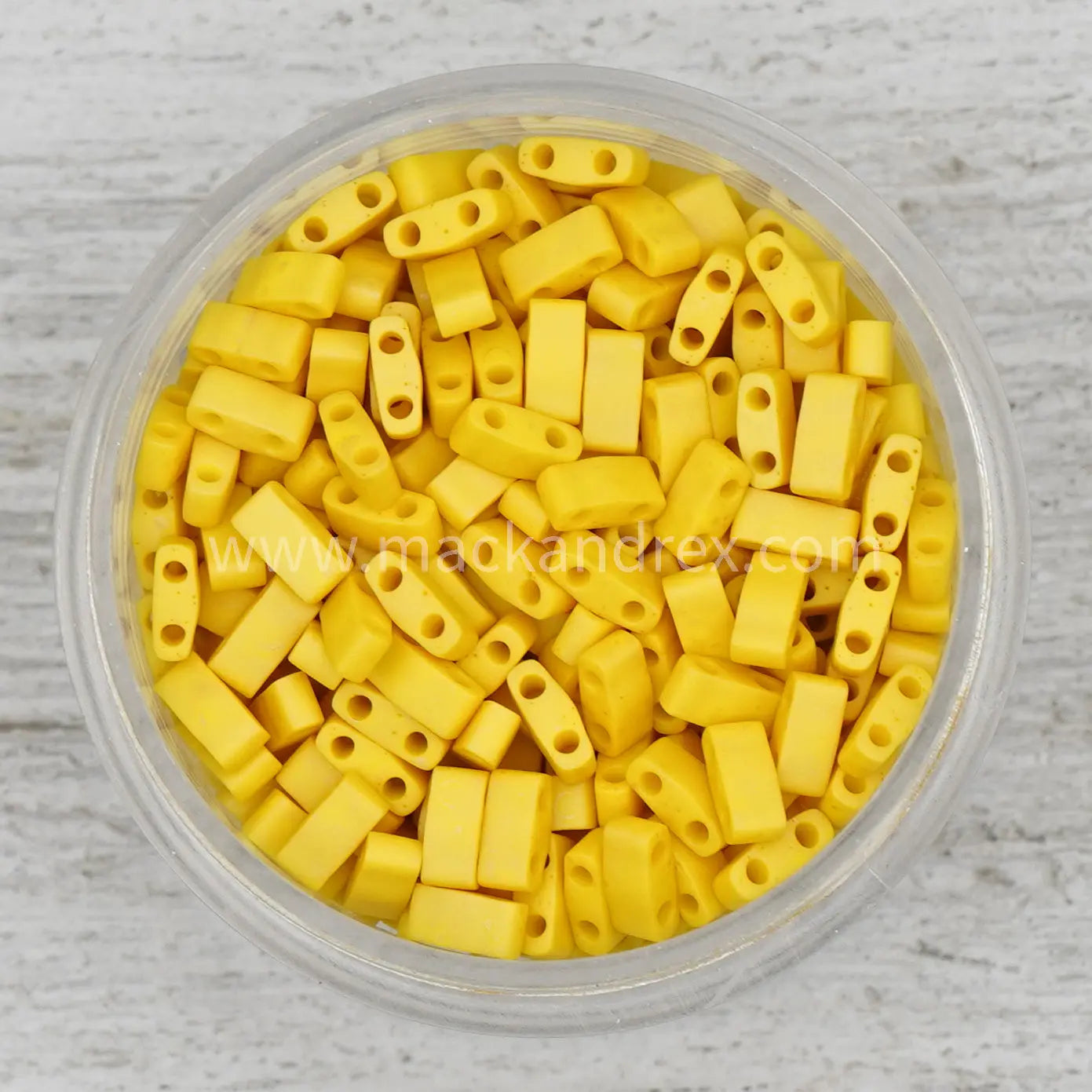 2311 Half Tila Beads - Bright Mustard - Mack & Rex