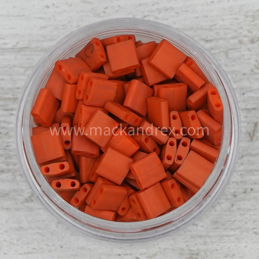 2315 Half Tila Beads - Burnt Orange - Mack & Rex