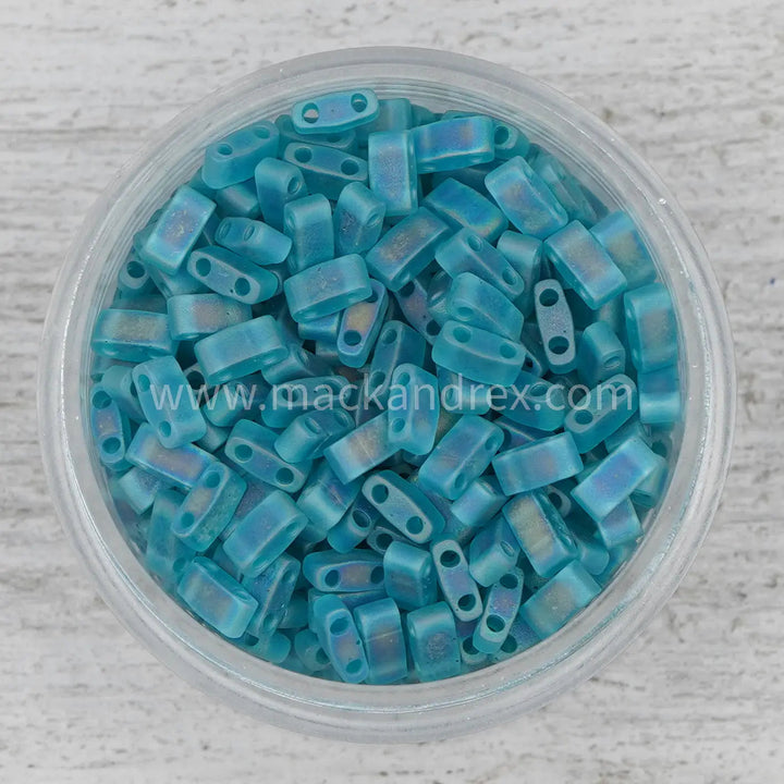 2405FR Half Tila Beads - Dark Teal Matte - Mack & Rex