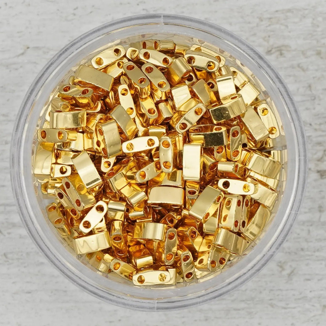 24K Gold Plated Tila Beads - 0191 Tila Beads - Mack & Rex