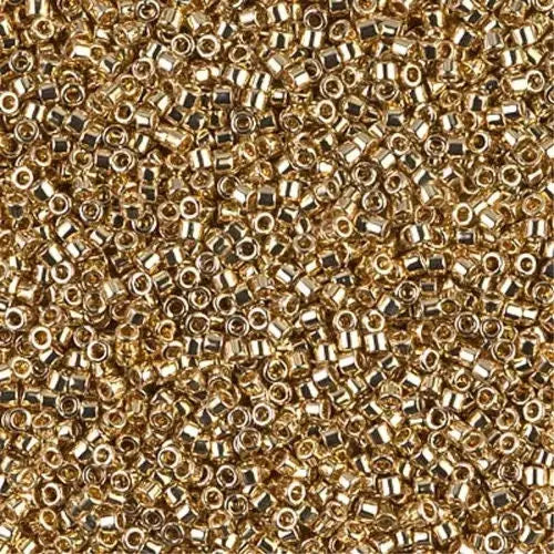 24kt Gold Light Plated 11/0 delica beads || DB0034