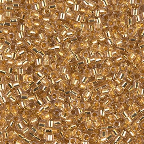 24kt Gold Lined Crystal  10/0 Delica || DBM-0033 ||  Delica Seed Beads - Mack & Rex