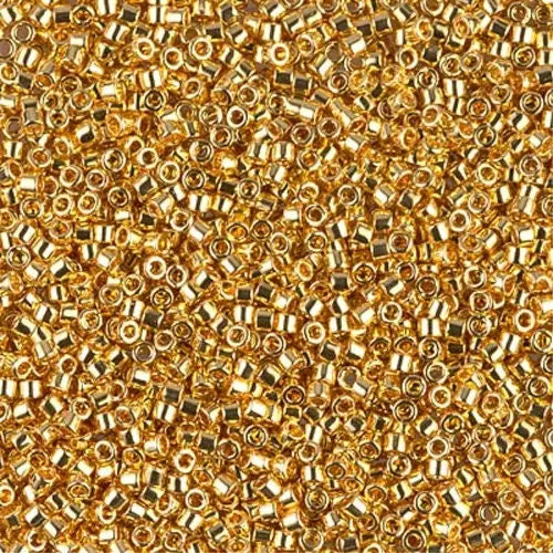 24kt Gold Plated 11/0 delica beads || DB0031
