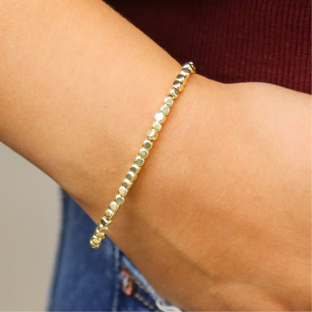 Monroe - Gold Beaded Accent Bracelet