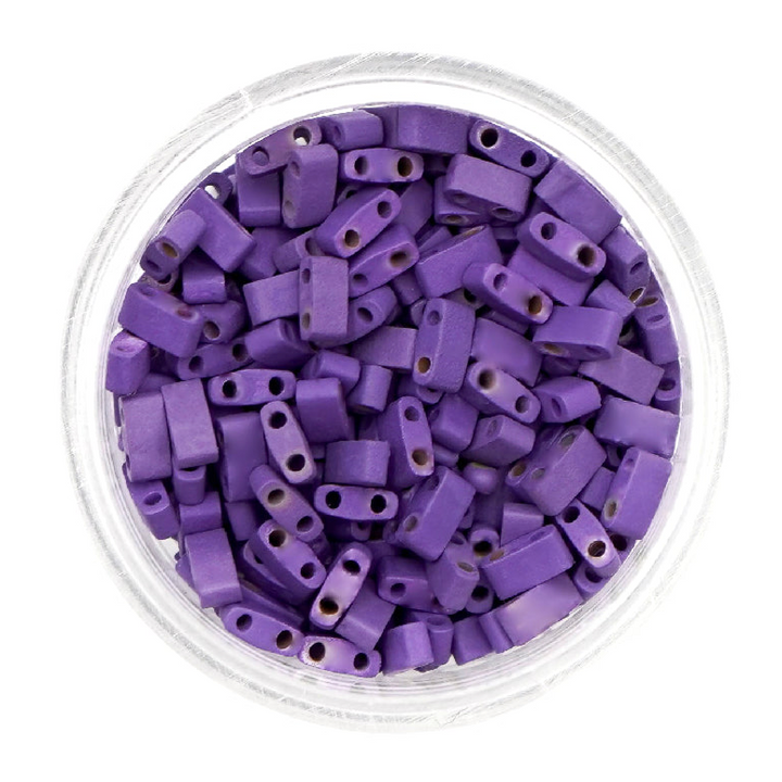 MATTE PURPLE - Miyuki Half Tila Beads | HTL7005