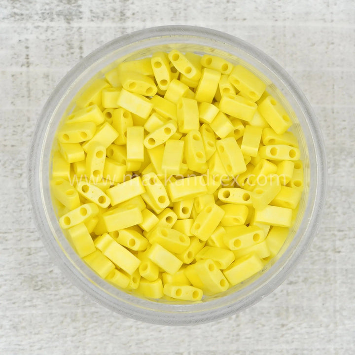 404FR - Matte Yellow Miyuki Tila Beads - TL0404FR - Mack & Rex